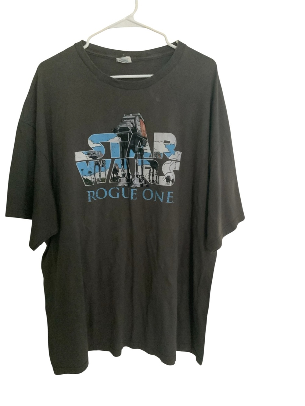 Vintage Delta Black Star Wars Rogue One Graphic Tee with Blue Accents 3XL
